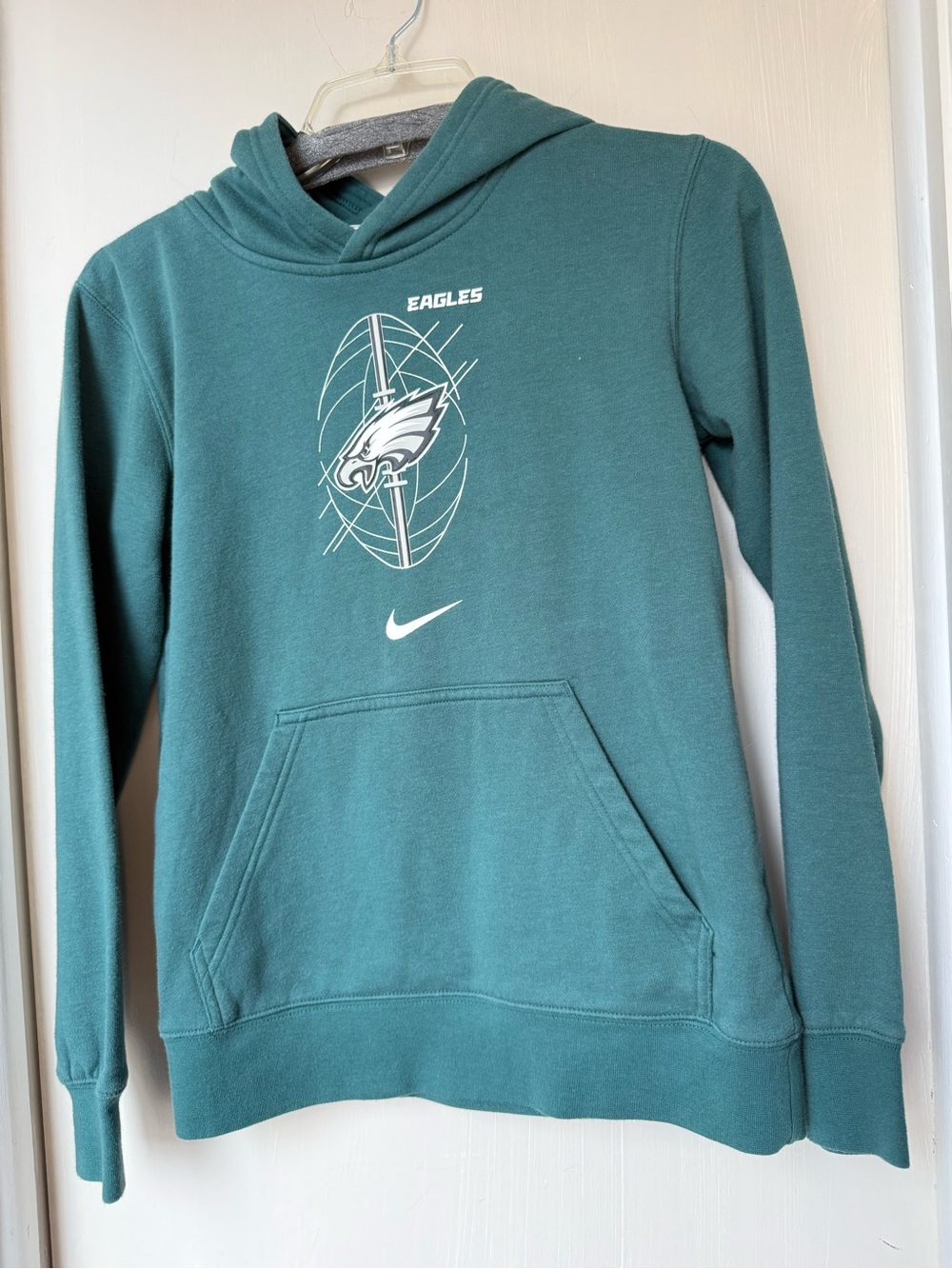 Nike Teal Philadelphia Eagles Crewneck Hoodie with Front Pocket